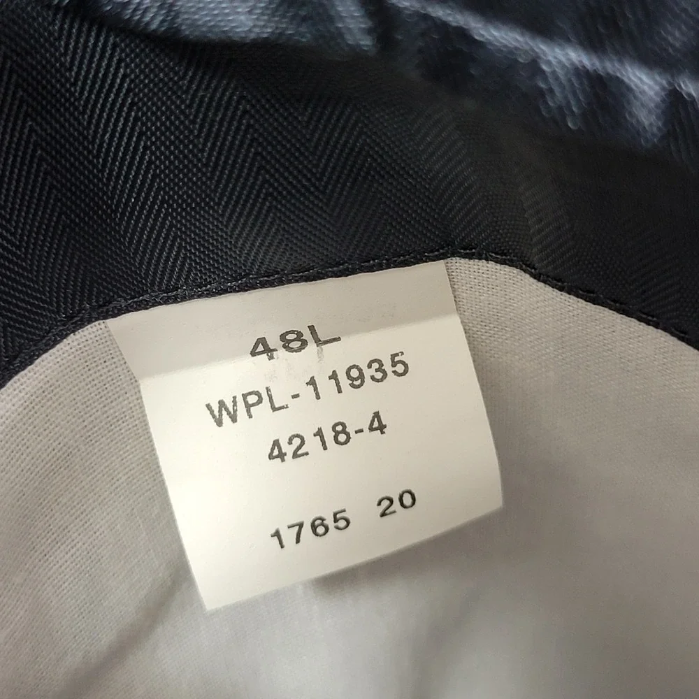 Stafford‎ Traveler Plus Men's Sport Coat Blazer Two Button Navy Wool Blend 48L